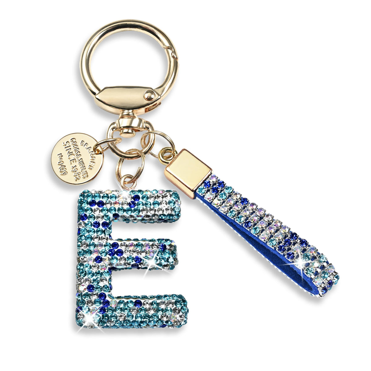 JINGUAZI Bling Initial Letter Keychain Bag Charms for Women