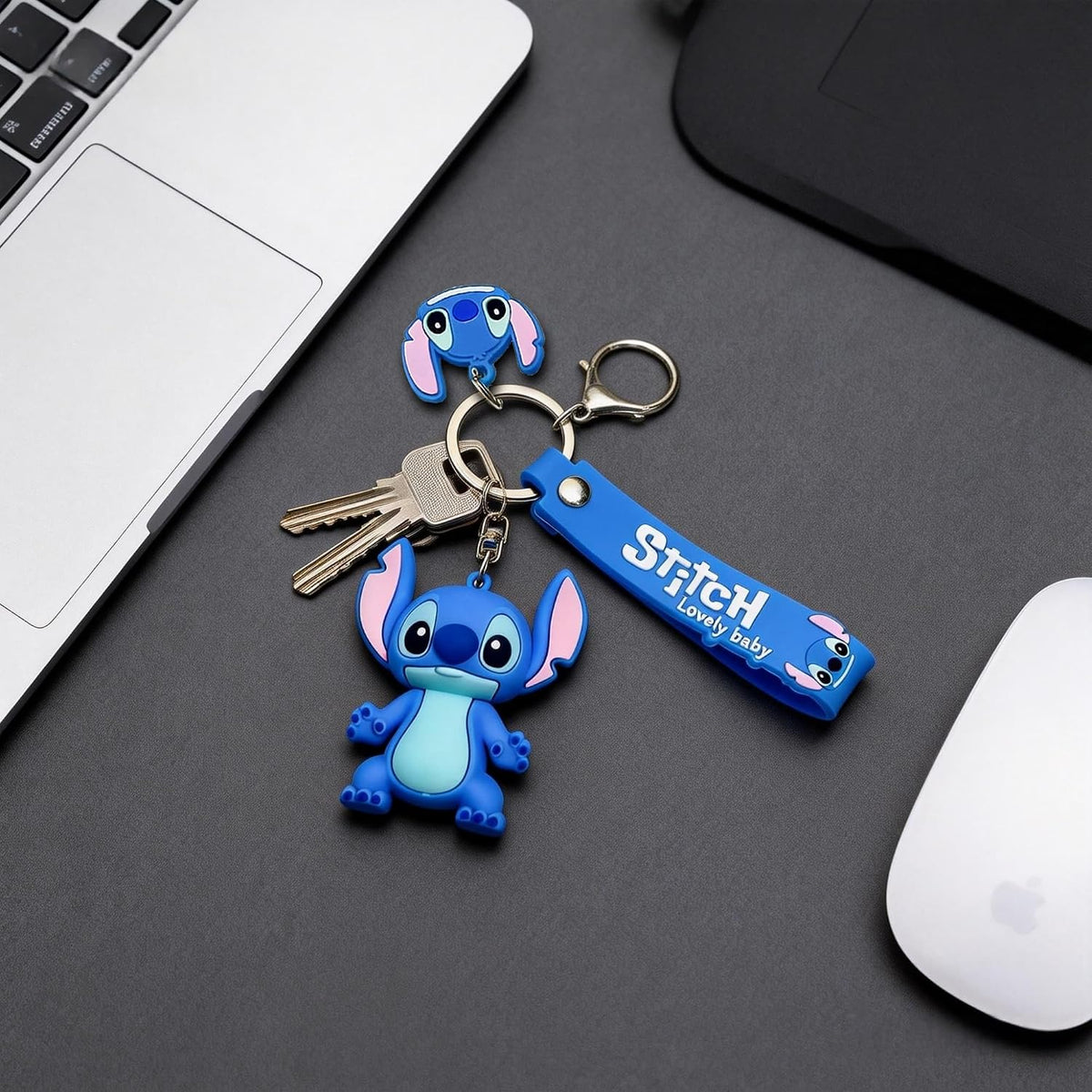 Cute Cartoon Keychain - Kawaii Wristlet Key Chain for Backpacks & Car Charms Accessories