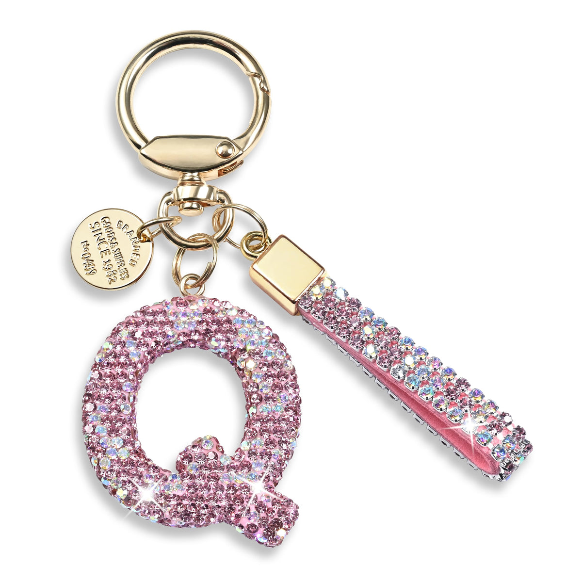 JINGUAZI Bling Initial Letter Keychain Bag Charms for Women
