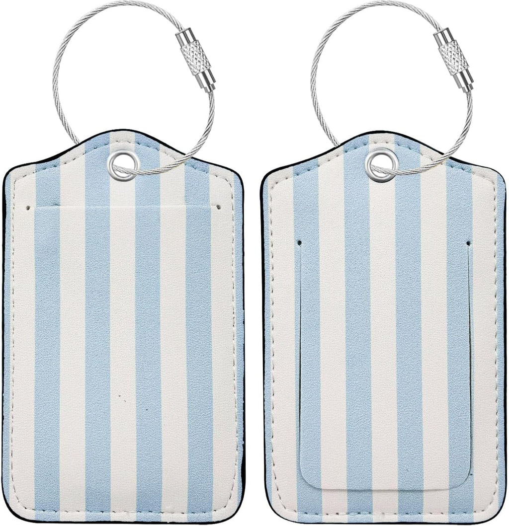 Luggage Tag, Premium Faux Leather Travel ID Tag, Stylish Suitcase Accessory