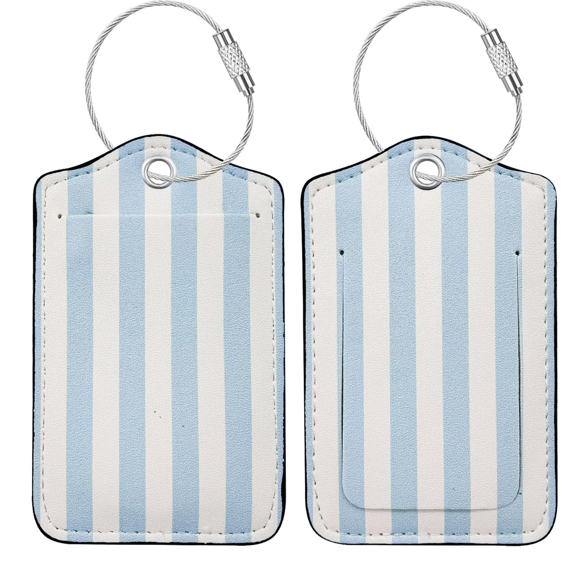 Luggage Tag, Premium Faux Leather Travel ID Tag, Stylish Suitcase Accessory