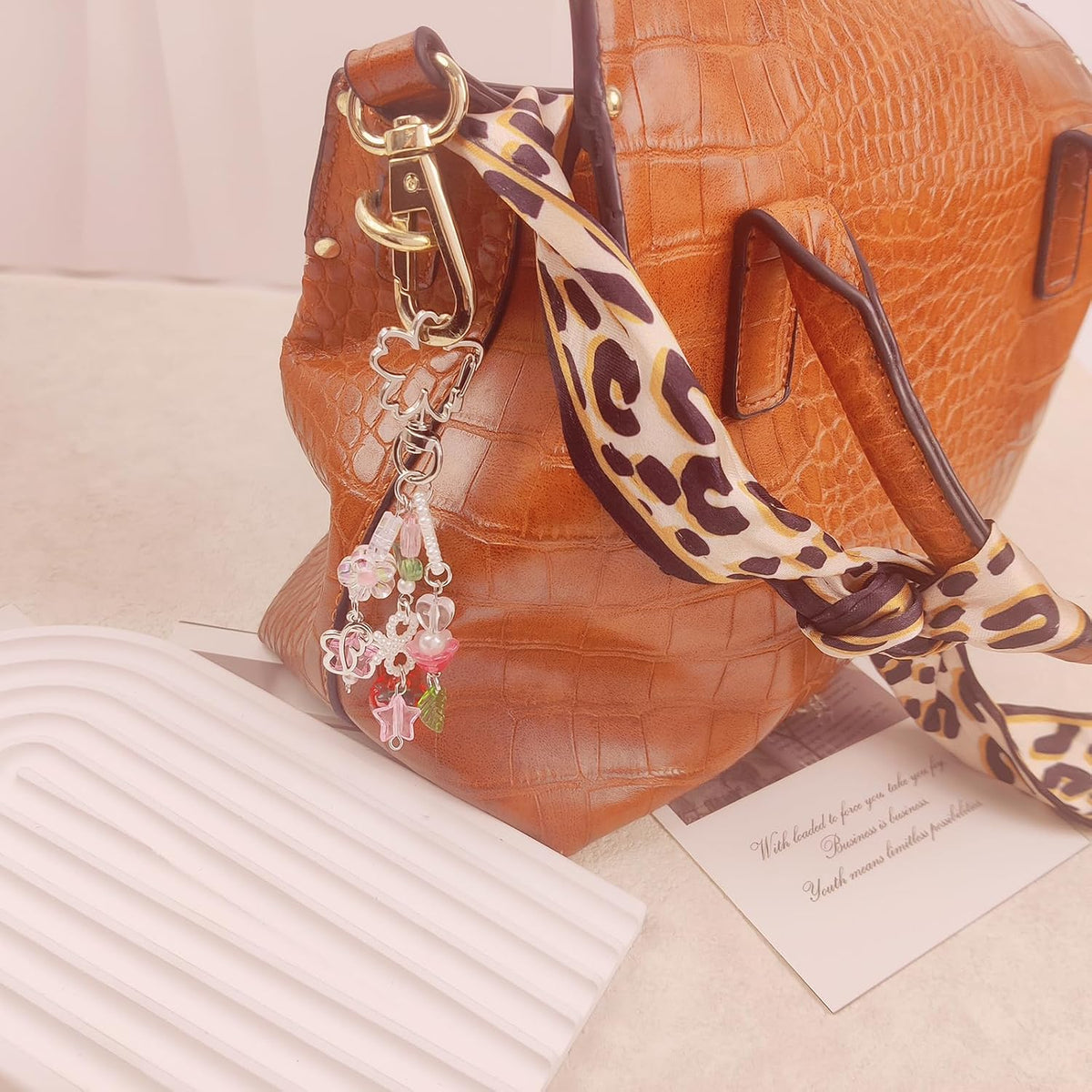 AGEN KGEN Aesthetic Y2K keychains Cute Butterfly Star Strawberry Bear Guitar Keychains Charms for Women Bag Purse Gifts