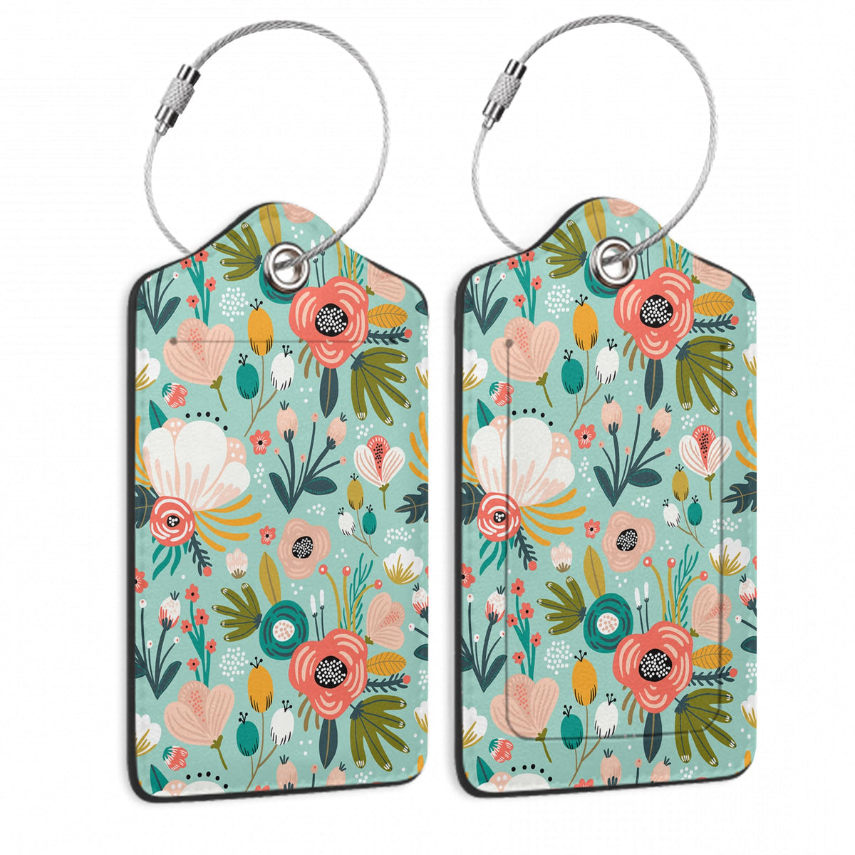 Cowhide 2 Pack Luggage Tag for Suitcases Cow Skin Animal Print PU Leather Bag Travel Suitcase ID Identifier Baggage Tags for Women Men Travel