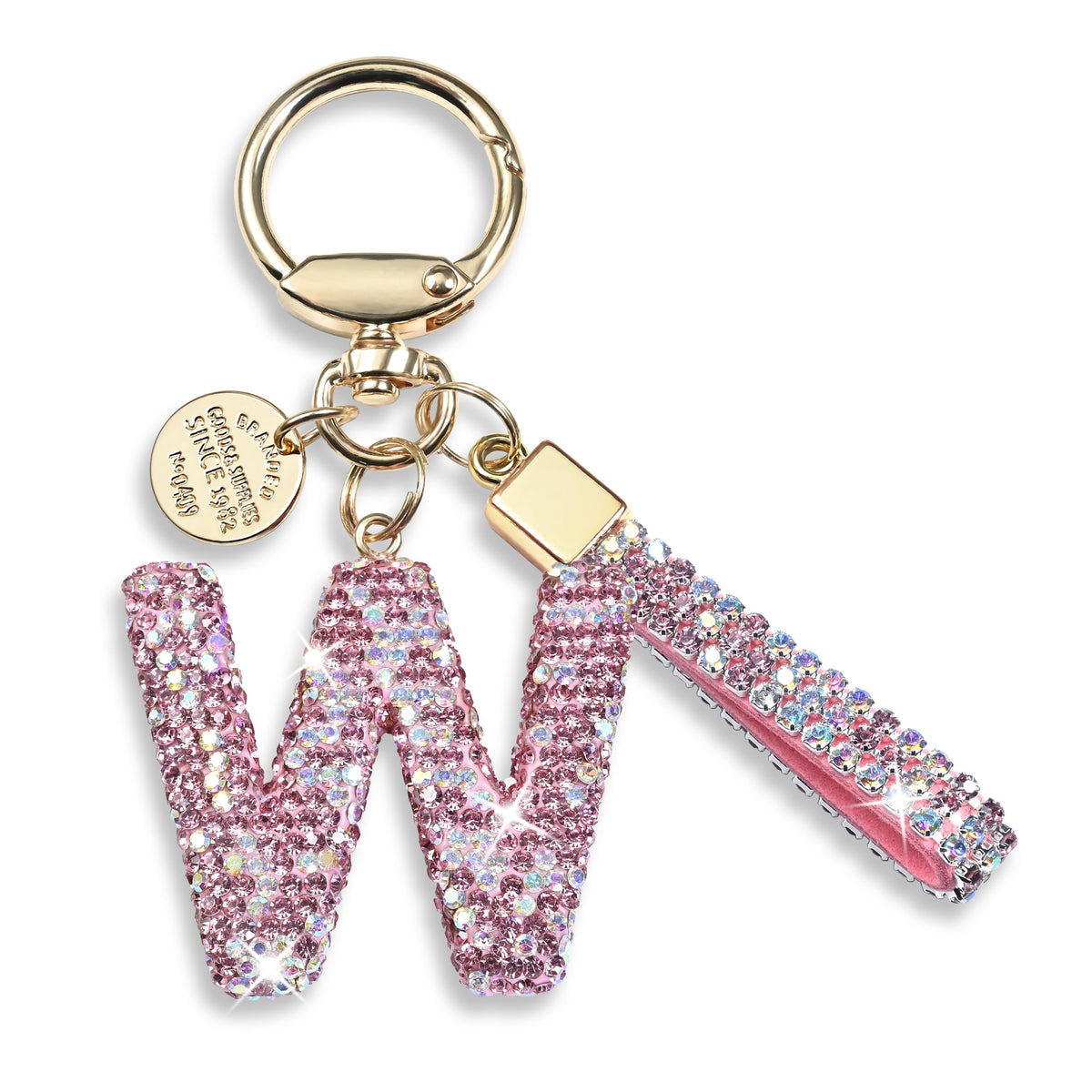 JINGUAZI Bling Initial Letter Keychain Bag Charms for Women
