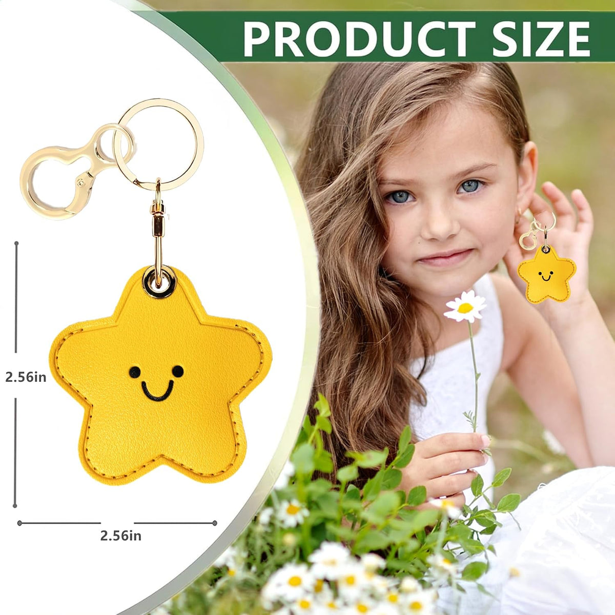 Leather Keychain holder Protective Case Compatible with Apple AirTag