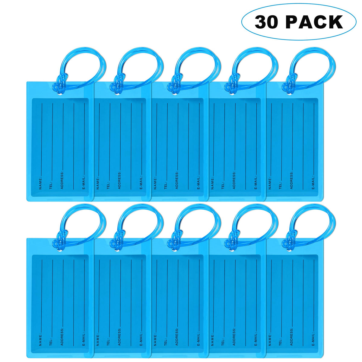 10 Pack Luggage Tags for Suitcases, Airplane Travel Essentials