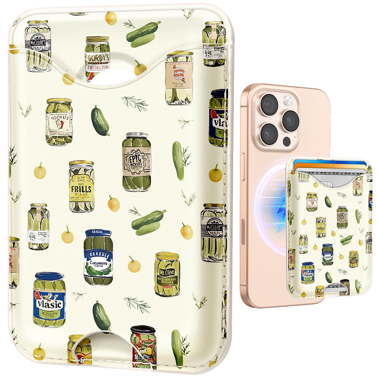Shorogyt Phone Wallet Magnetic Card Holder for Women, Cartoon