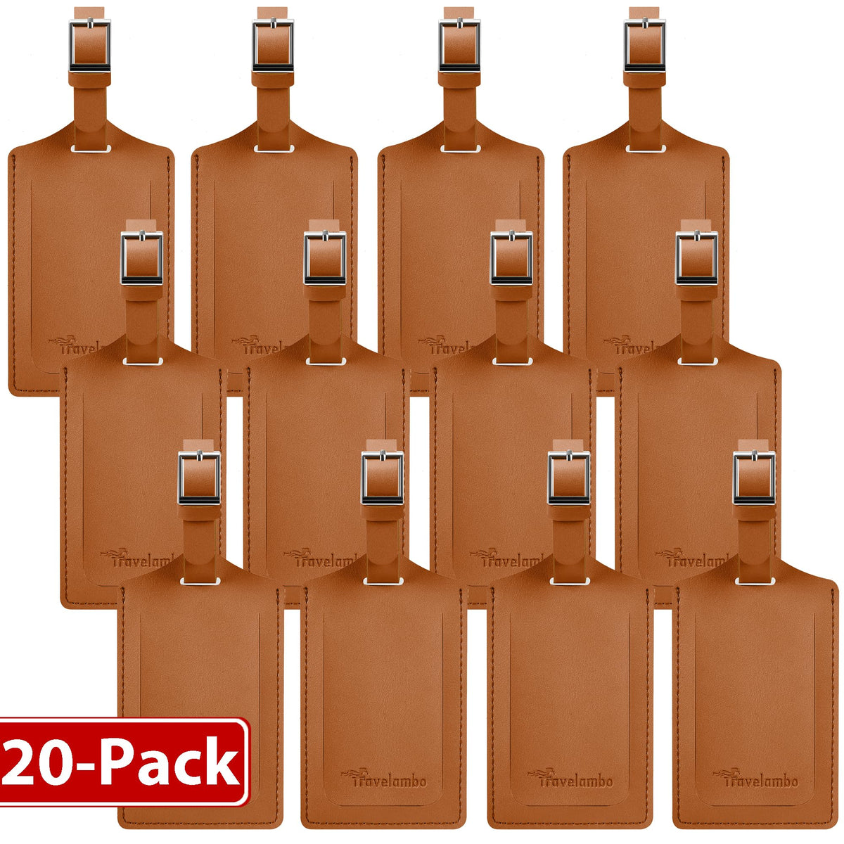 Travelambo 2 Pack Luggage Tags for Suitcases Airplane Travel Essentials