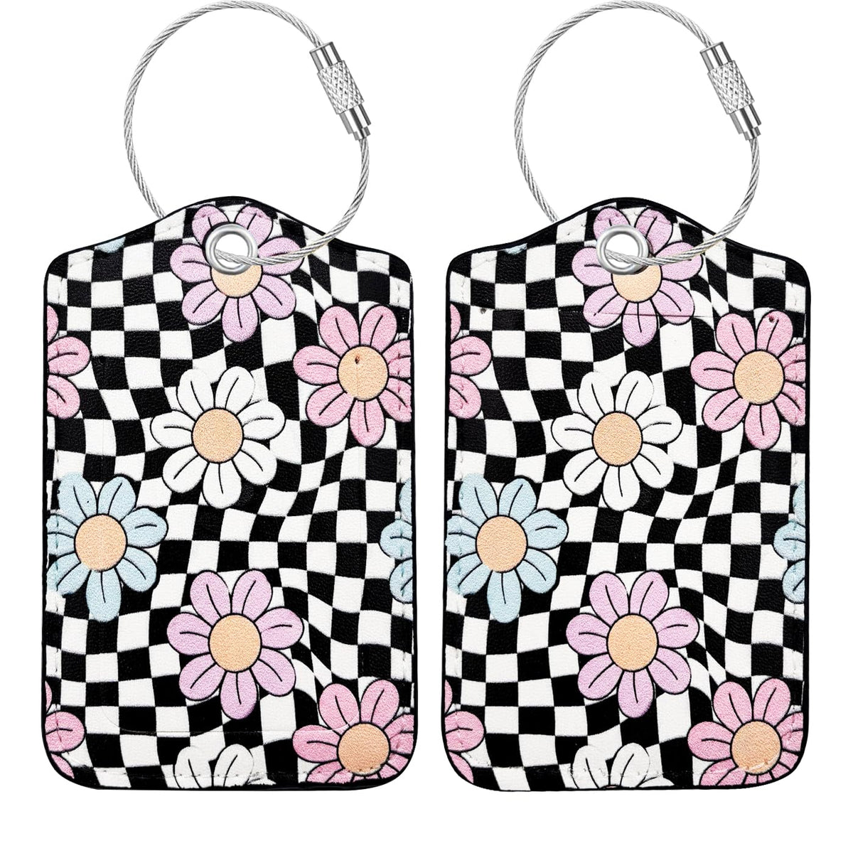 Luggage Tag, Premium Faux Leather Travel ID Tag, Stylish Suitcase Accessory