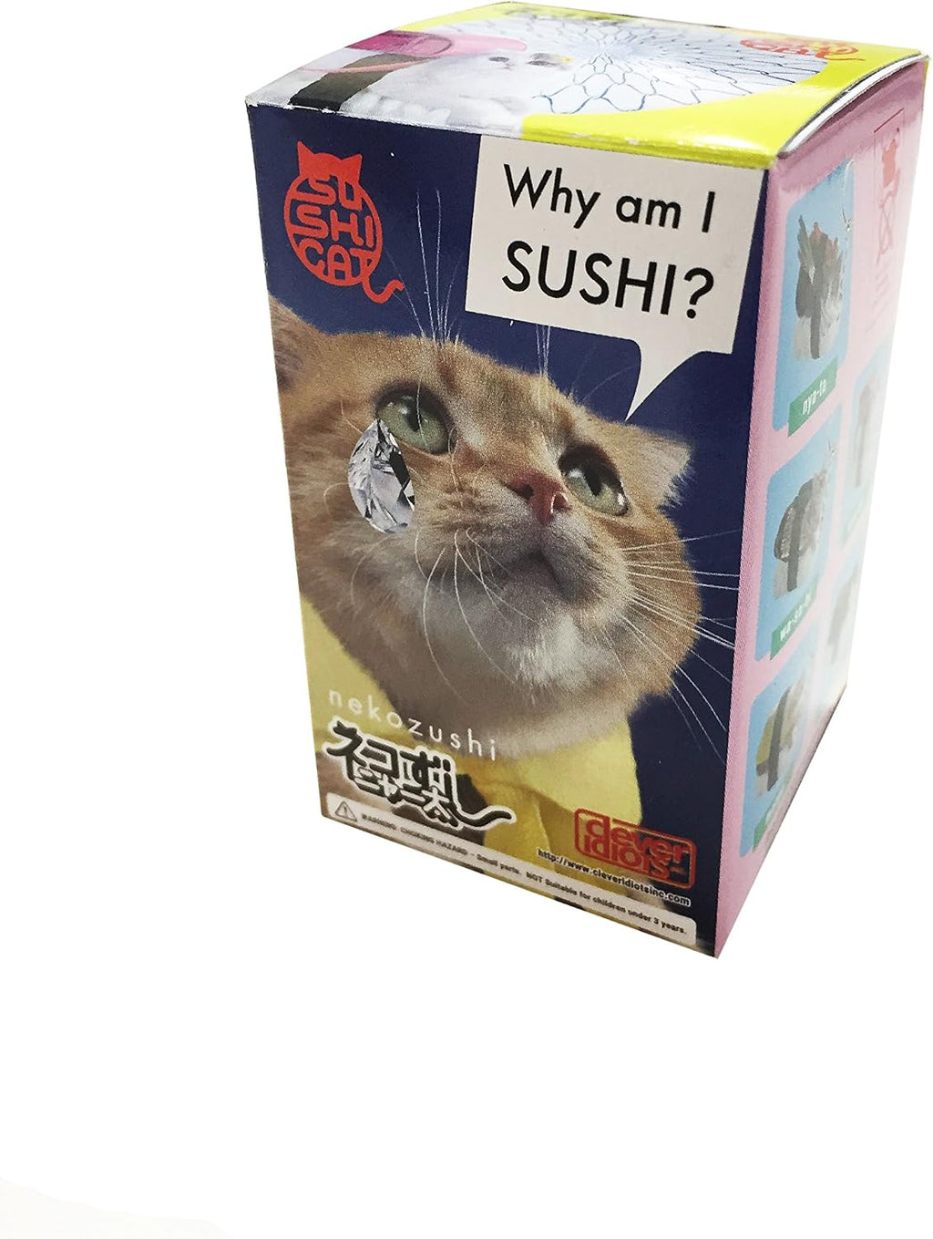 Sushi Cat Clever Idiots Nekozushi Keychain - Blind Box Includes 1 of 5 Collectable Figurines - Features a Detachable Keyring (Version 1)