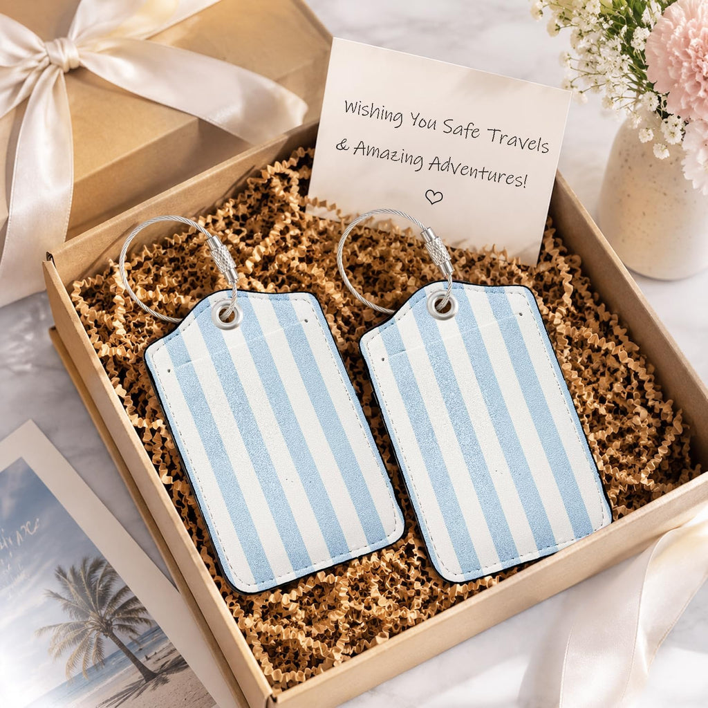 Luggage Tag, Premium Faux Leather Travel ID Tag, Stylish Suitcase Accessory