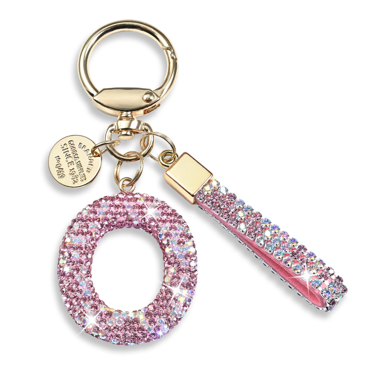 JINGUAZI Bling Initial Letter Keychain Bag Charms for Women