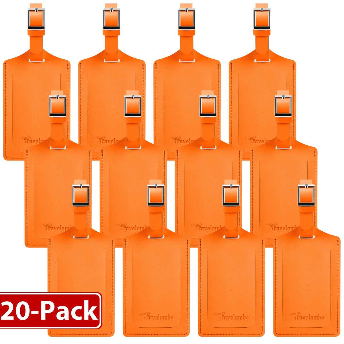 Travelambo 2 Pack Luggage Tags for Suitcases Airplane Travel Essentials