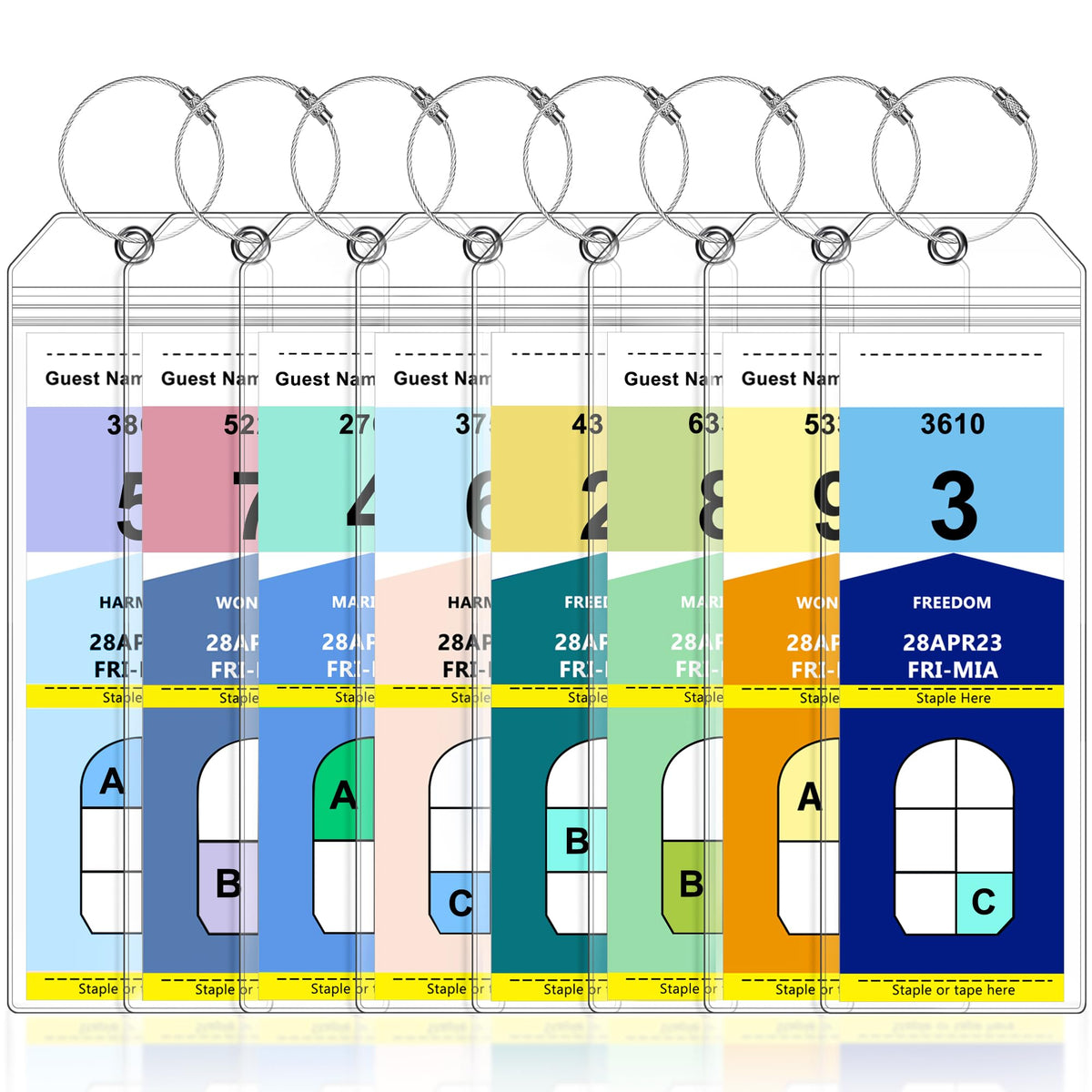 6 Pack Luggage Tags Travel Essentials & Cruise Essentials 2026-2027 for Carnival, NCL, Princess, Costa, MSC Cruise Ships by SEAVILIA
