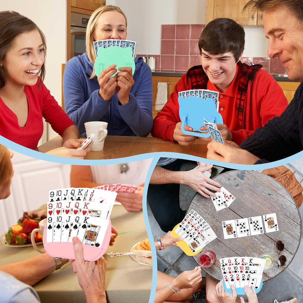 4 Pack Card Holders for Playing Cards, Playing Card Holder (Multicolor)