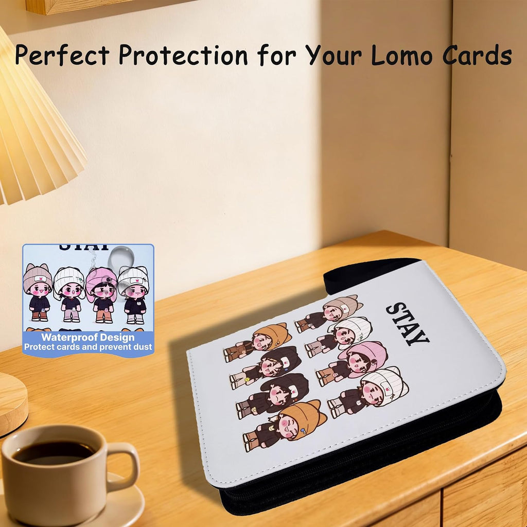 Cute Trading Photocard Binder, STAY Photo Album Cartoon Card Holder Book Storage 400 Cards with Sleeves for Lomo Cards Gift - Boys & Girls, idol Photo Protect (Blue)