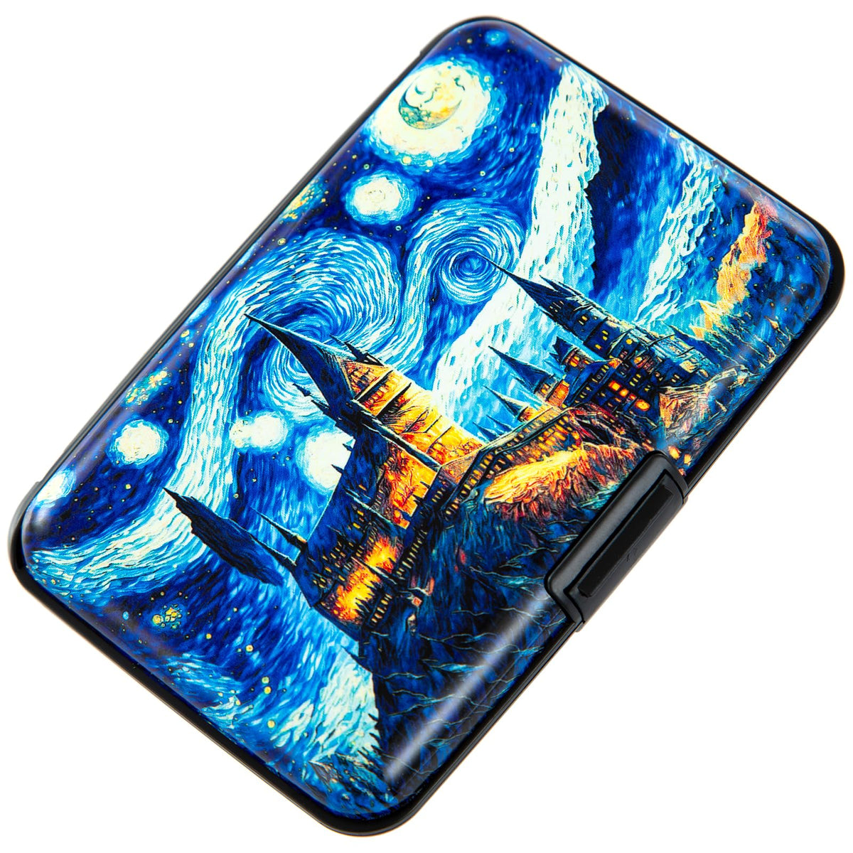 Credit Card Holder, Metal Card Wallet RFID Blocking Mini Slim Aluminum Business Hard Card Case for Women Men (Cartoon Avocado)