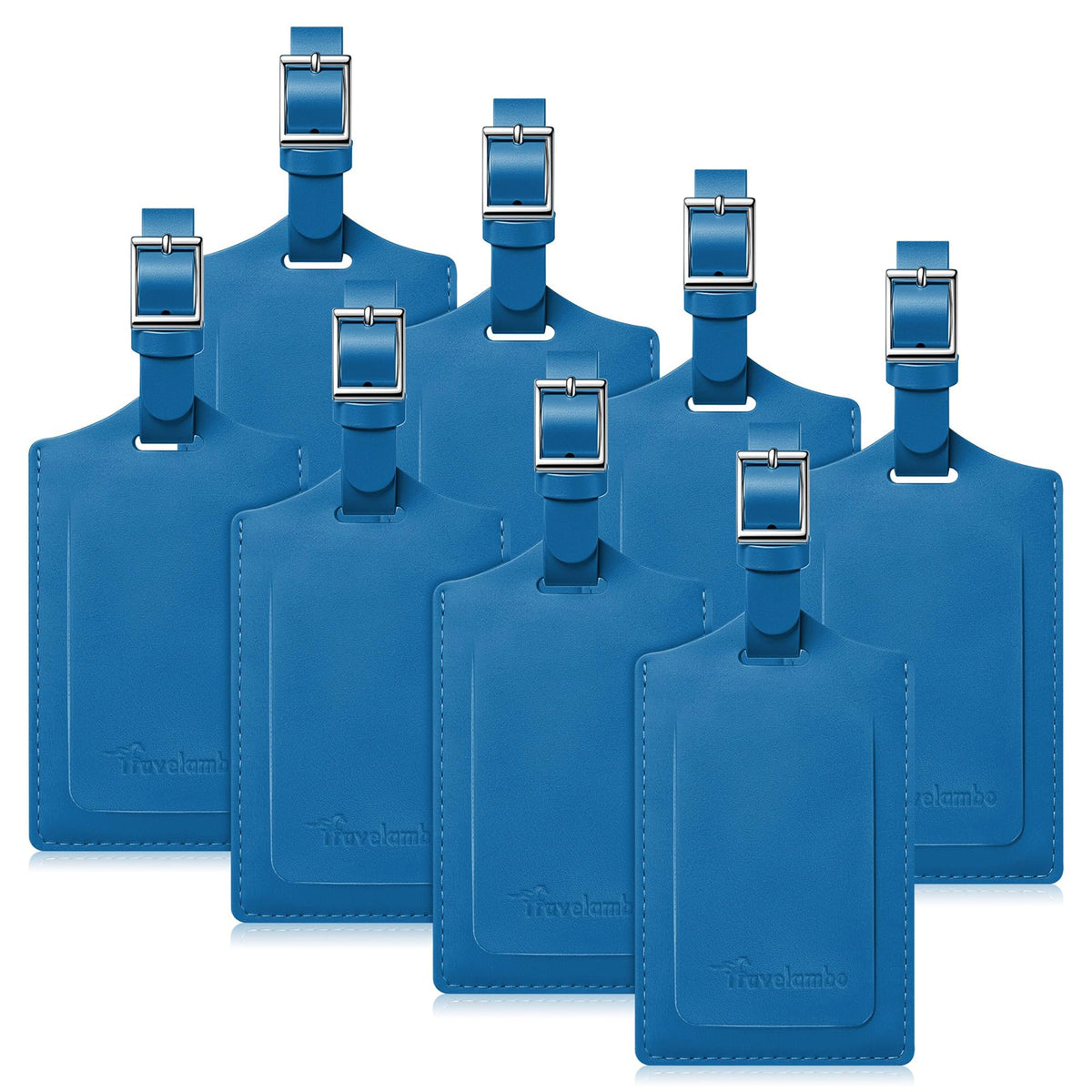 Travelambo 8 Pack Luggage Tags for Suitcases Airplane Travel Essentials