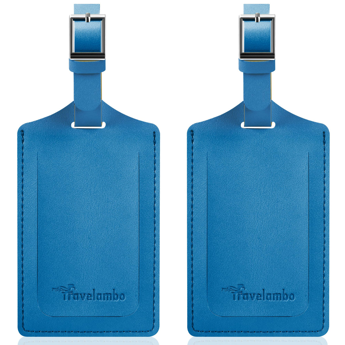 Travelambo 2 Pack Luggage Tags for Suitcases Airplane Travel Essentials
