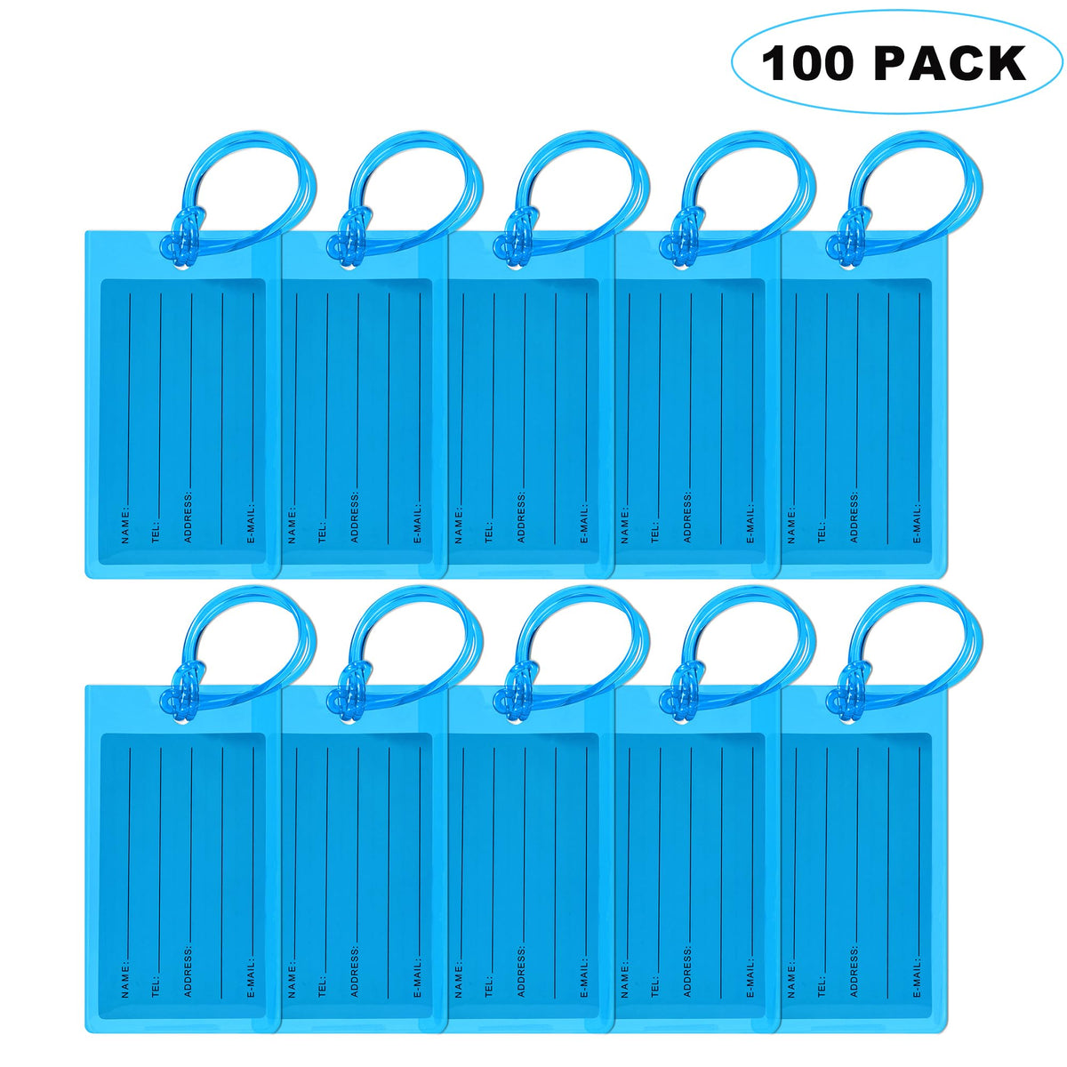 10 Pack Luggage Tags for Suitcases, Airplane Travel Essentials