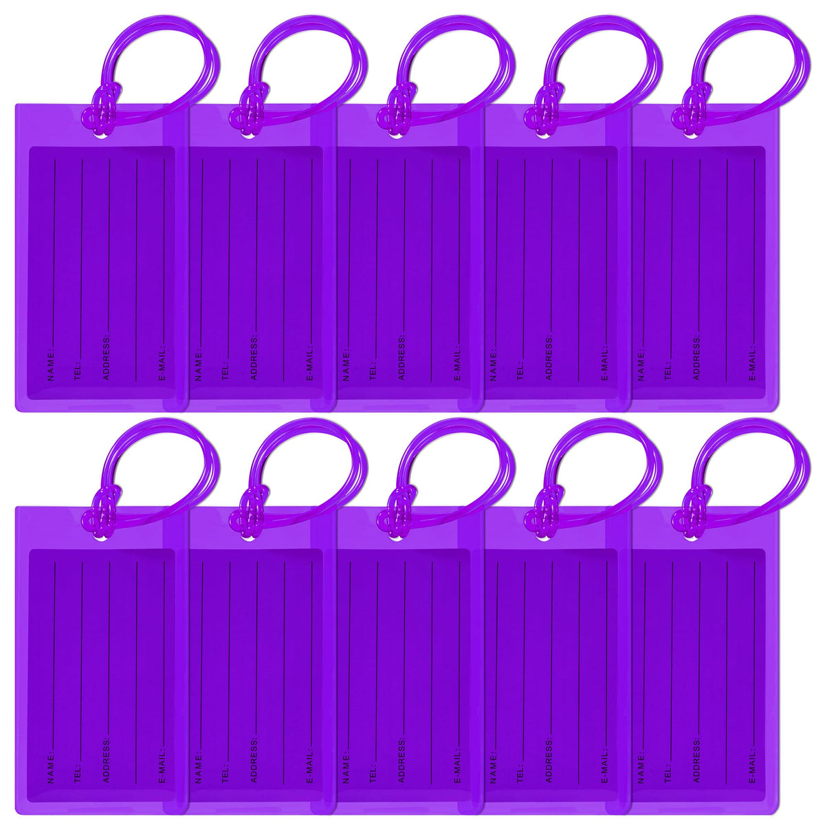 10 Pack Luggage Tags for Suitcases, Airplane Travel Essentials