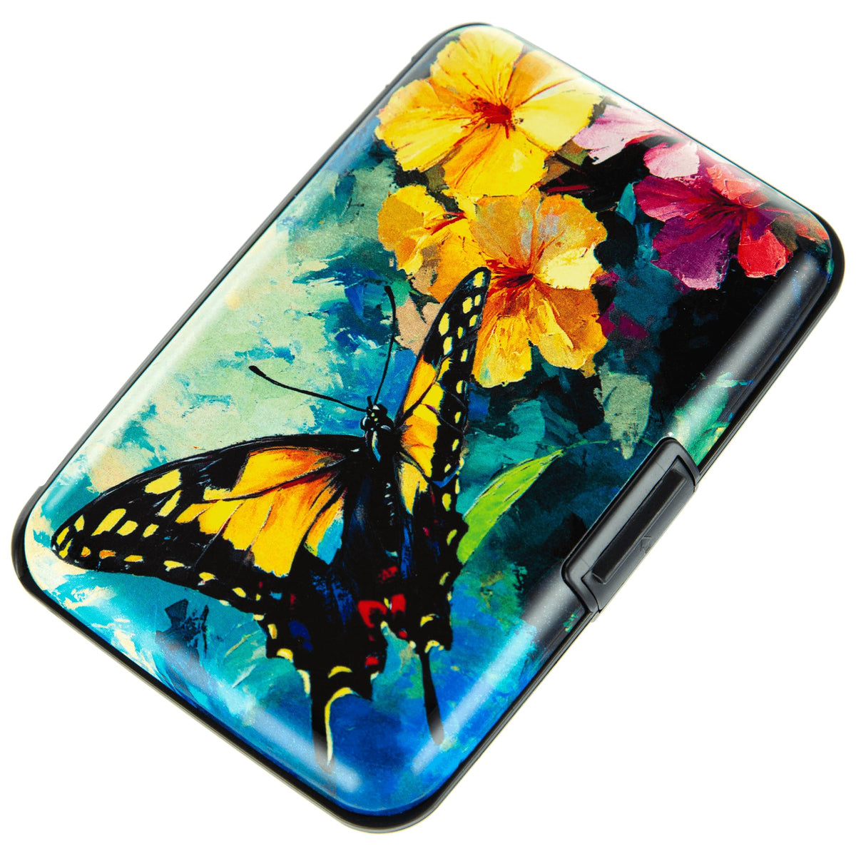 Credit Card Holder, Metal Card Wallet RFID Blocking Mini Slim Aluminum Business Hard Card Case for Women Men (Cartoon Avocado)