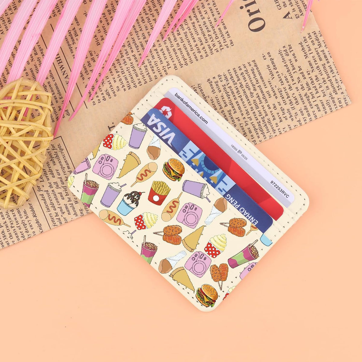 Lywjyb Birdgot Cartoon Mouse Themed Credit Card Holder Cartoon Mouse Gift Magic Mouses Lover Card Wallet (Snacks Holder)