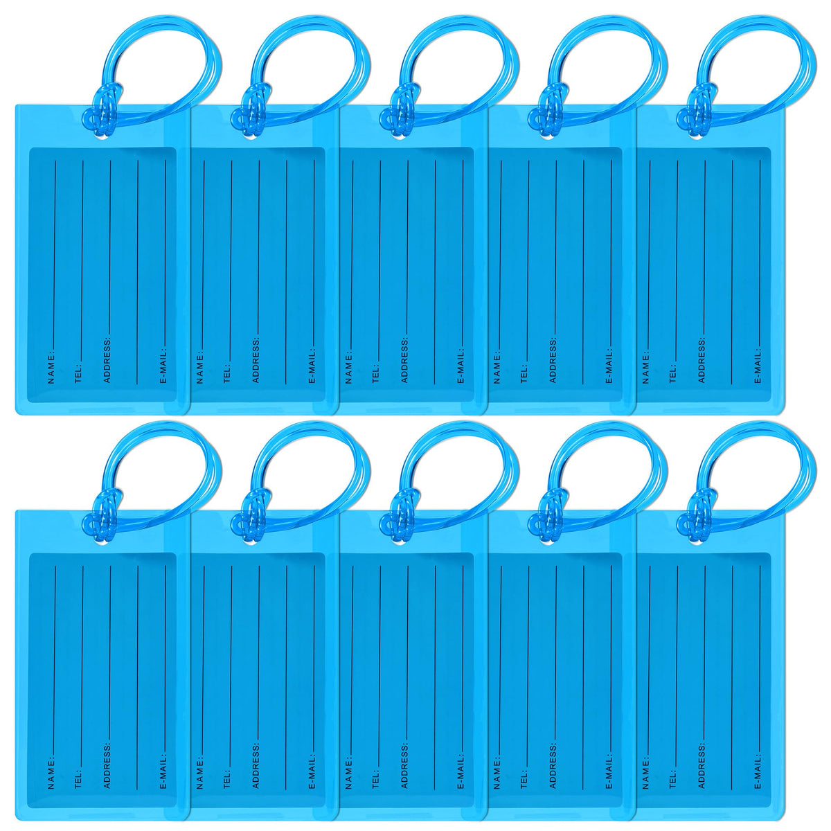 10 Pack Luggage Tags for Suitcases, Airplane Travel Essentials