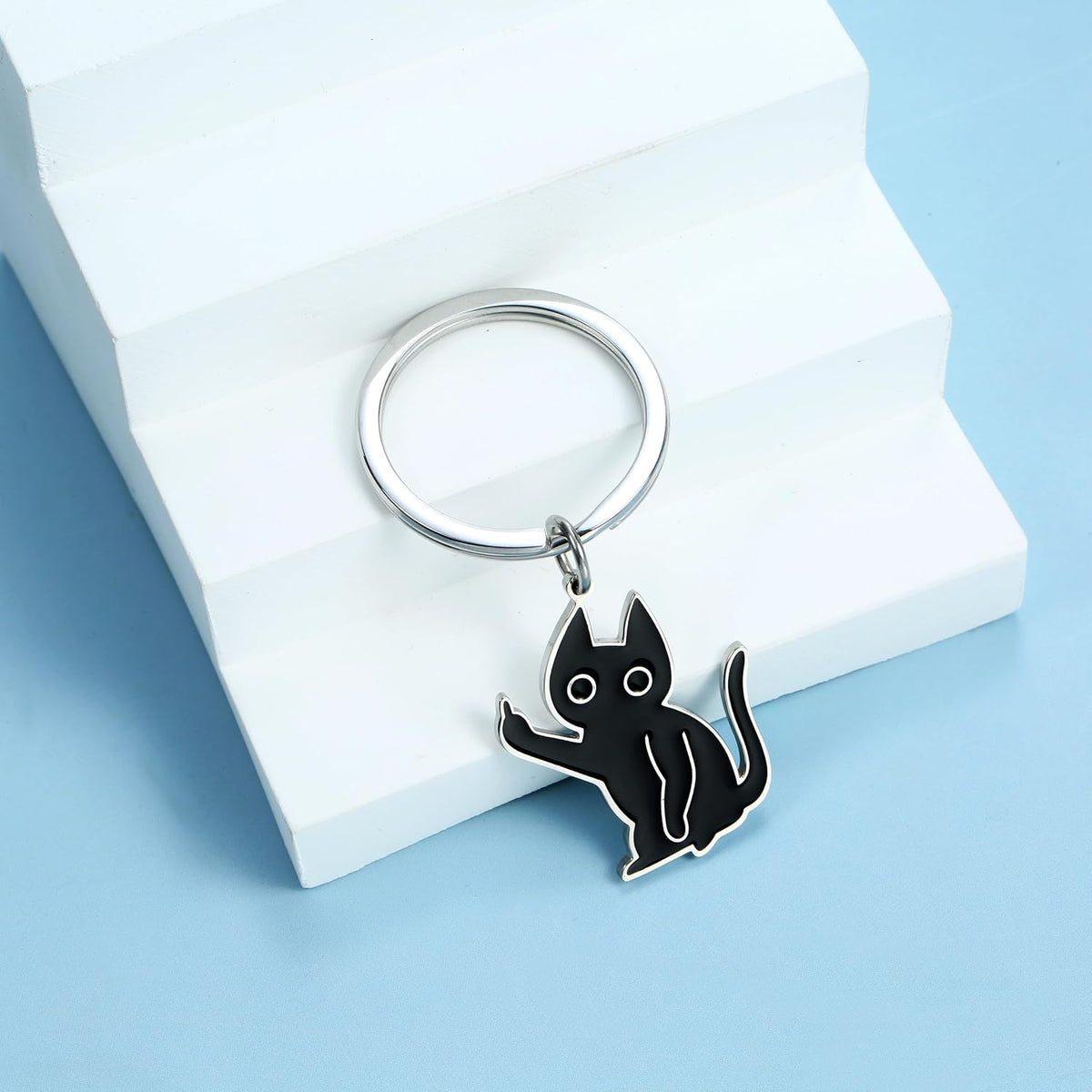 Cute Cat Keychain Funny Gifts for Women Men Cute Keychains for Women