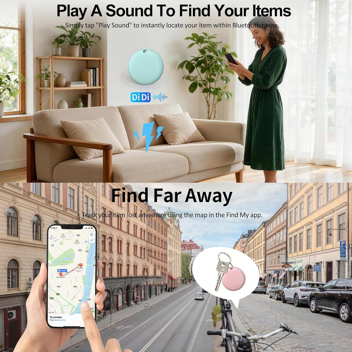 Tracker Tags for Apple Find My, Key Finder for Luggage Keys Wallet 4Col
