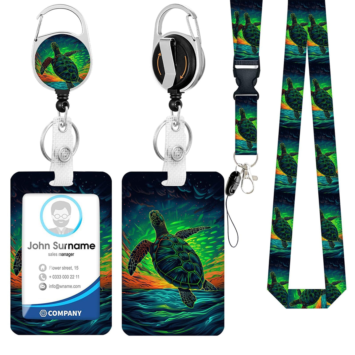 Funny Banana Badge Reel and Lanyard Set for Women, Retractable Badge Holder with Vertical ID Card Holder, Cute Cartoon Fruit Design, Fun Office Accessories Gift
