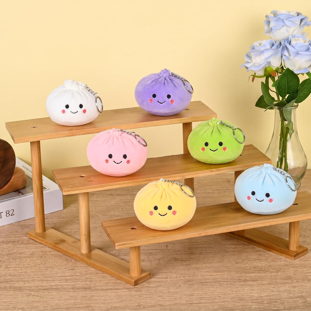 Ulema 12 Pack Kawaii Cute Dumpling Keychains, Party Favors Supplies,Kawaii Dumpling Backpack Charms for Purse, Birthday Gifts & Goodie Bag Fillers.