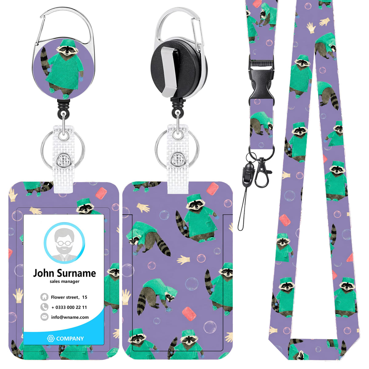 Funny Banana Badge Reel and Lanyard Set for Women, Retractable Badge Holder with Vertical ID Card Holder, Cute Cartoon Fruit Design, Fun Office Accessories Gift