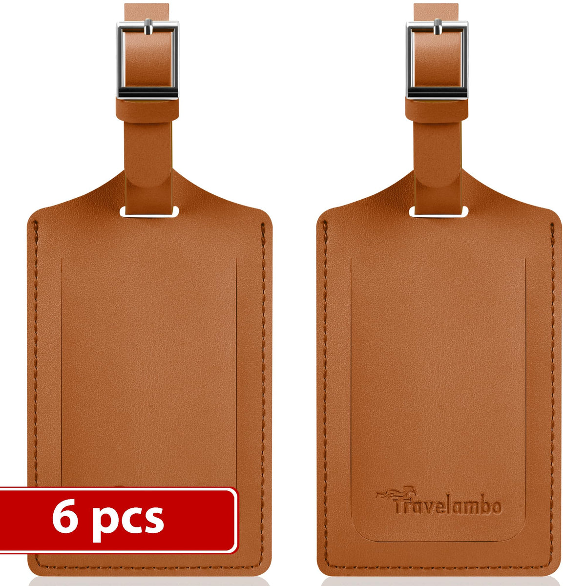 Travelambo 2 Pack Luggage Tags for Suitcases Airplane Travel Essentials