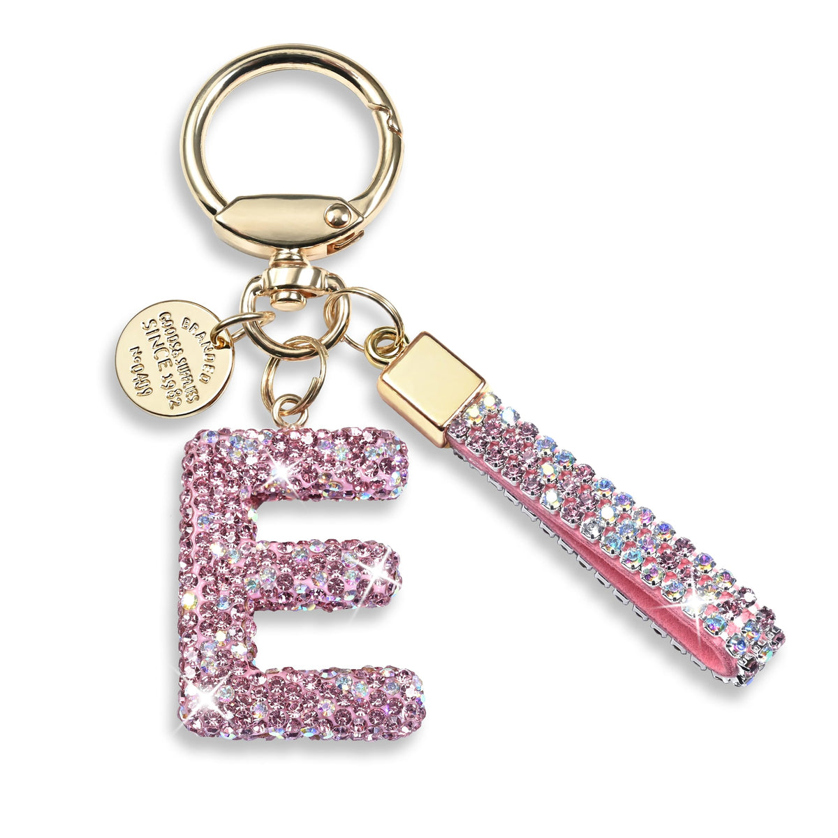JINGUAZI Bling Initial Letter Keychain Bag Charms for Women