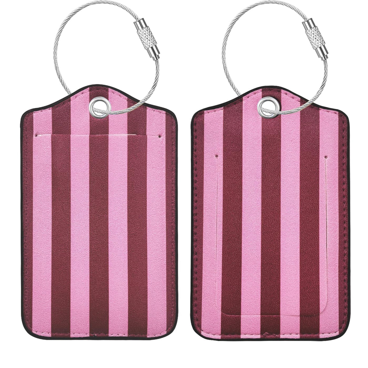 Luggage Tag, Premium Faux Leather Travel ID Tag, Stylish Suitcase Accessory