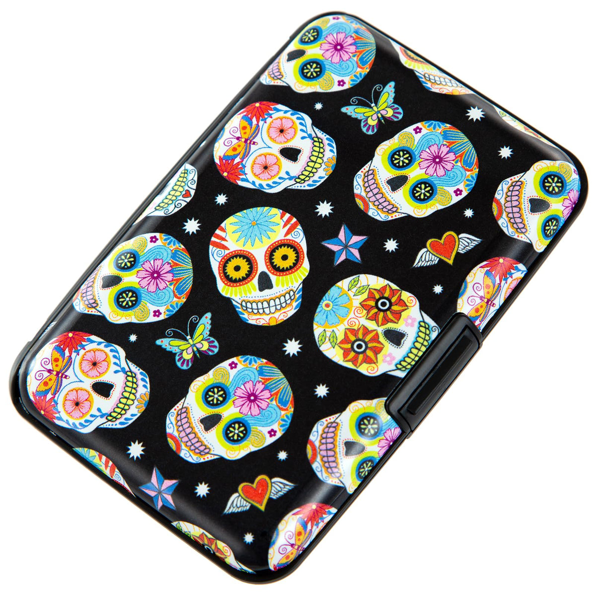 Credit Card Holder, Metal Card Wallet RFID Blocking Mini Slim Aluminum Business Hard Card Case for Women Men (Cartoon Avocado)