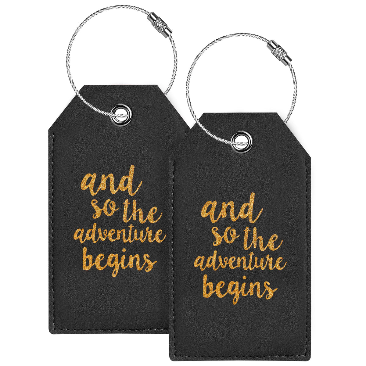 Luggage Tag & Personalized Luggage Tags for Suitcases Leather Bag Tags for Backpacks Handbag School Instrument with Name ID Label Travel Essentials, Unique Fun Pink Baggage Tags 2 Pack