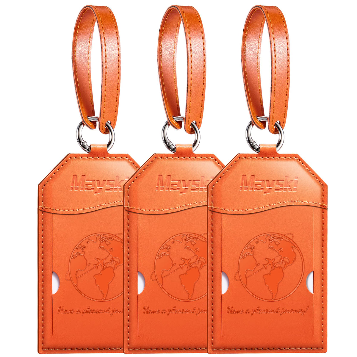 Mayski 5 Pack Luggage Tags for Suitcases Bag Tag, Black Airplane