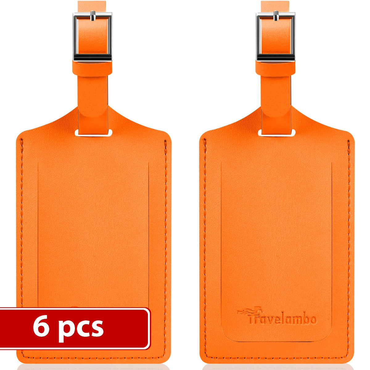 Travelambo 2 Pack Luggage Tags for Suitcases Airplane Travel Essentials