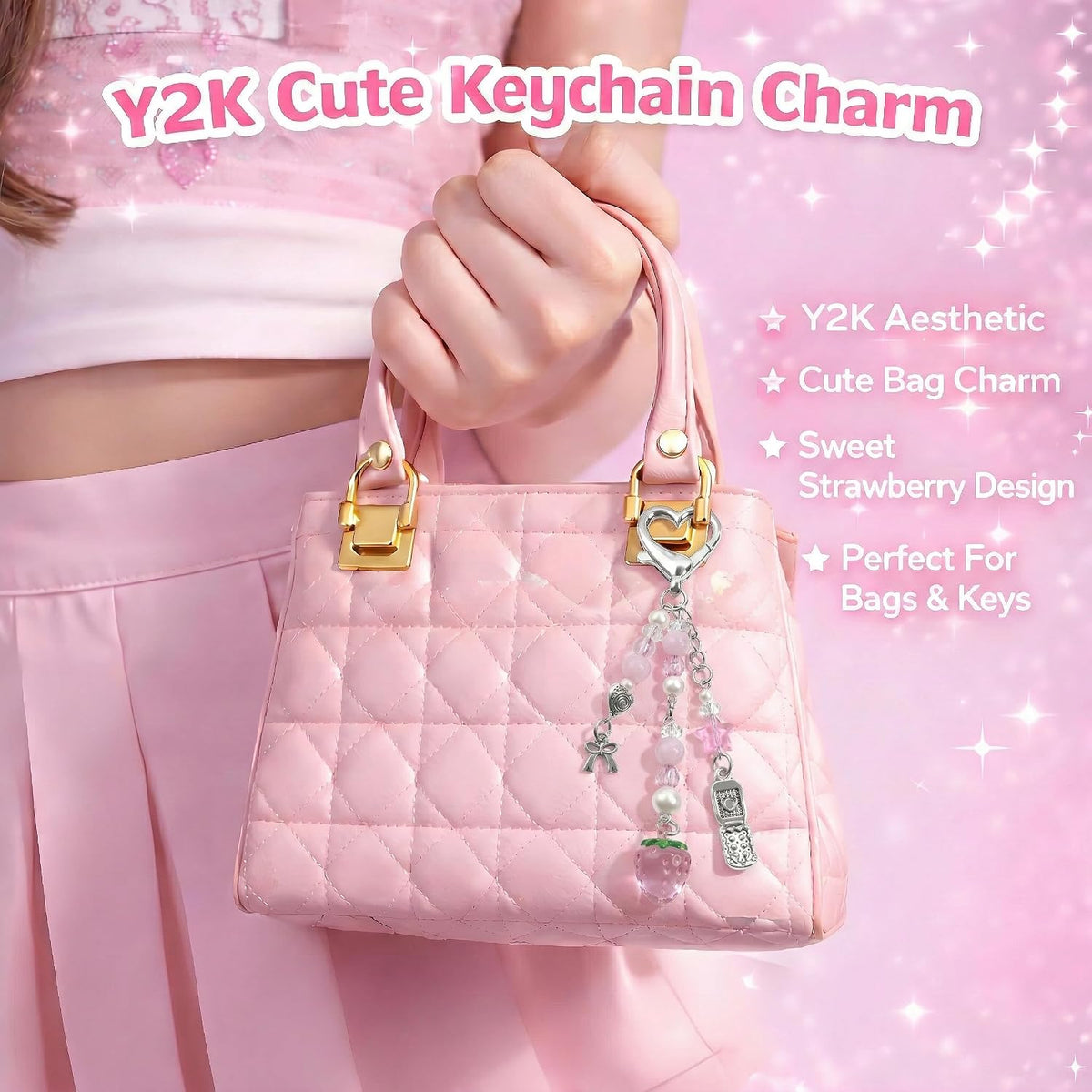 AGEN KGEN Novelty keychains Aesthetic Y2K Keychain Charms Stylish Keychains Accessories for Women Bag Purse Gifts
