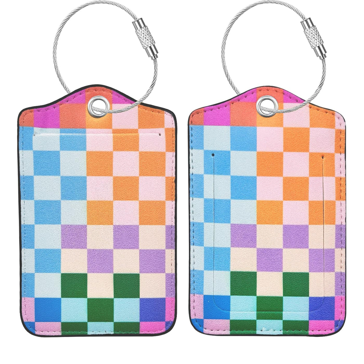 Luggage Tag, Premium Faux Leather Travel ID Tag, Stylish Suitcase Accessory