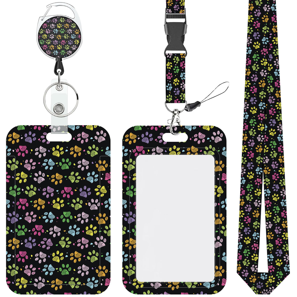 Cartoon Mushrooms Chickens Lanyards for ID Badges Retractable Removable Neck Lanyard with Badge Reel Vertical ID Work Badge Holder for Badge Holder Nurse Office Teacher