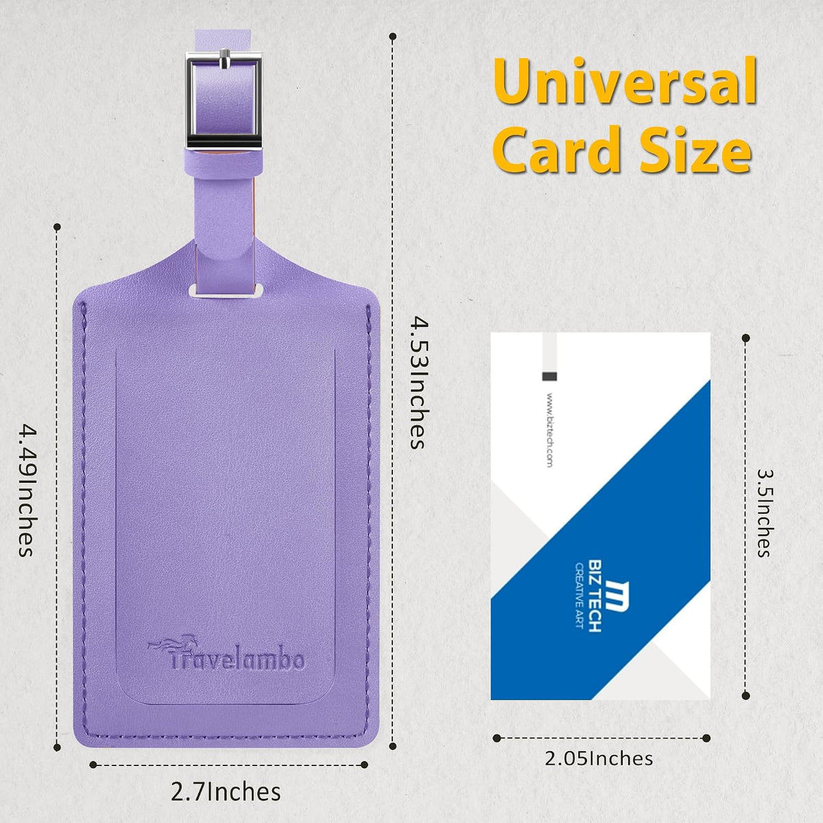 Travelambo 2 Pack Luggage Tags for Suitcases Airplane Travel Essentials