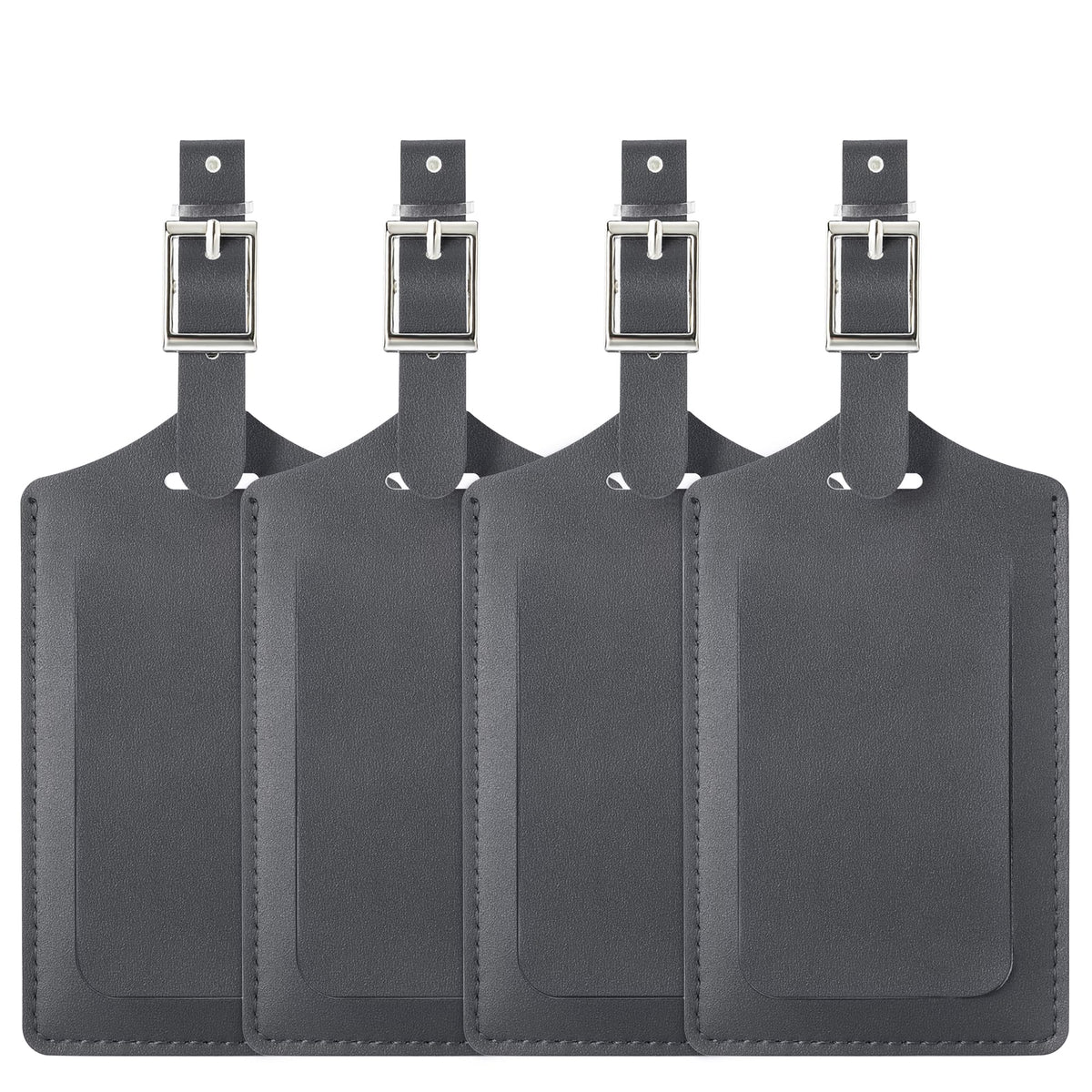 Travelambo Luggage Tags for Suitcases PU Leather Travel Tags Bag Tags Privacy Protection Travel Essentials