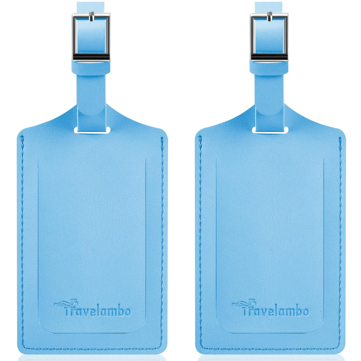 Travelambo 2 Pack Luggage Tags for Suitcases Airplane Travel Essentials