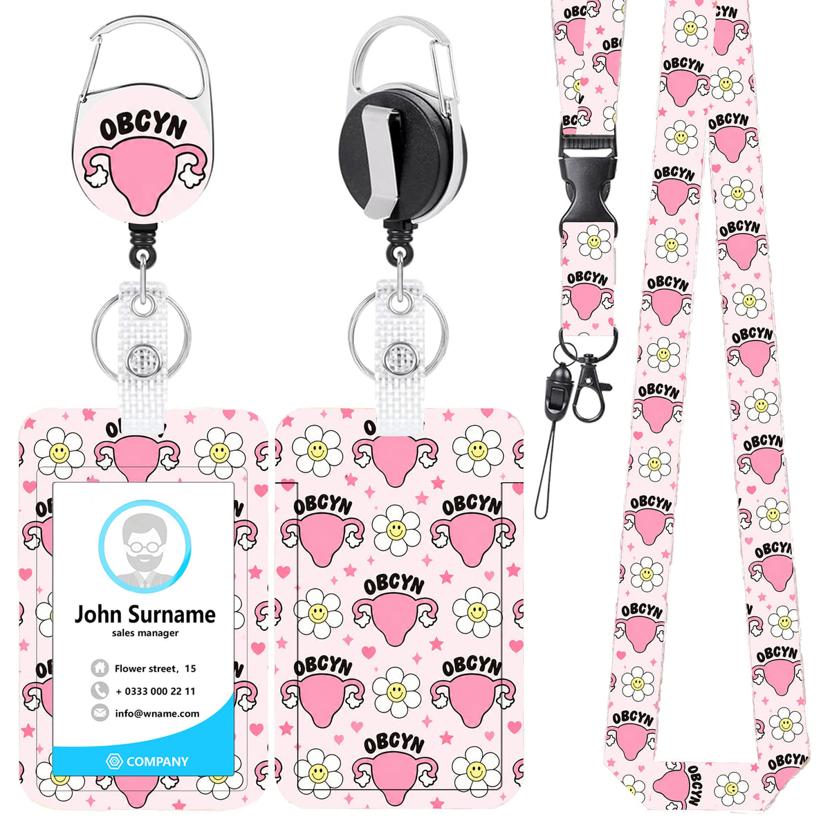 Funny Banana Badge Reel and Lanyard Set for Women, Retractable Badge Holder with Vertical ID Card Holder, Cute Cartoon Fruit Design, Fun Office Accessories Gift