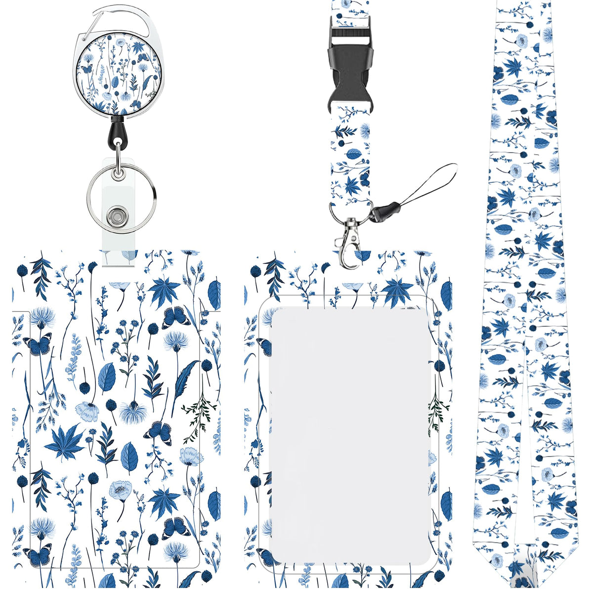 Cartoon Mushrooms Chickens Lanyards for ID Badges Retractable Removable Neck Lanyard with Badge Reel Vertical ID Work Badge Holder for Badge Holder Nurse Office Teacher