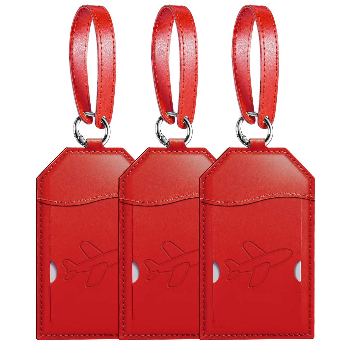 Mayski 5 Pack Luggage Tags for Suitcases Bag Tag, Black Airplane
