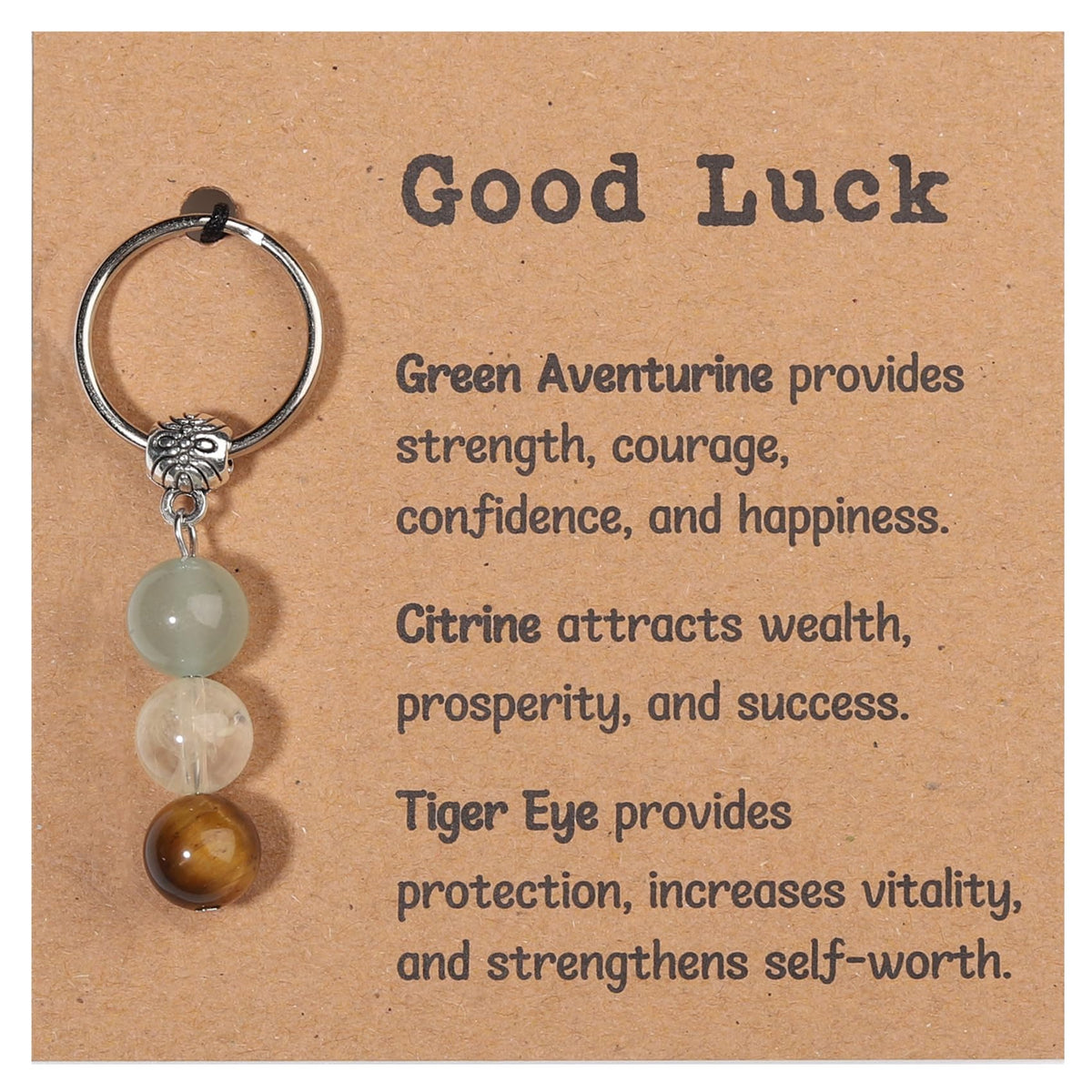 GINAZL Natural Crystals Keychain Gift for New Beginnings, New Beginnings Gifts for Coworker Anxiety Relief Keychain for Women